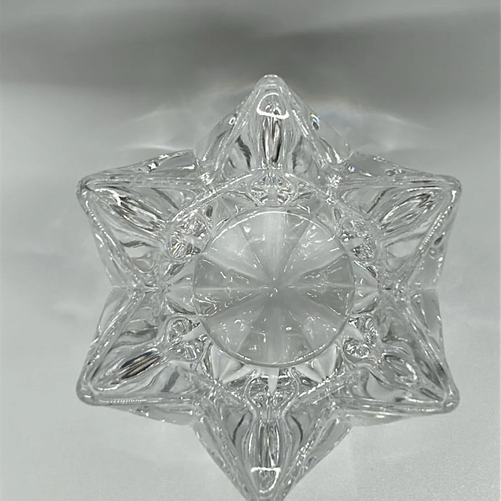 KOSTA BODA Crystal Clear Tulip Flower Votive Candle Holder Sweden 3 x 3 3/4